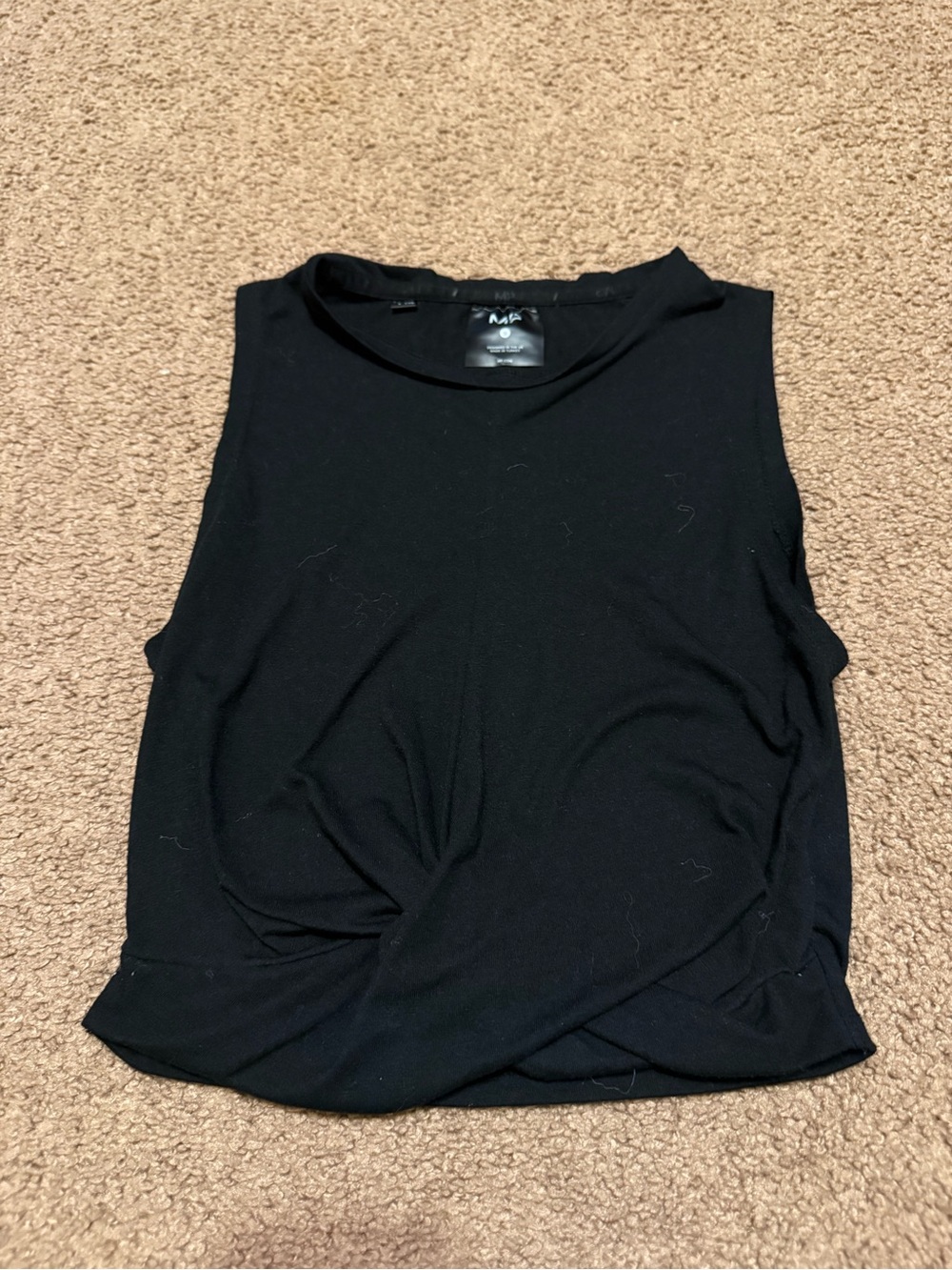 Free Black Sleeveless Twist Front Tank